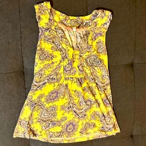Anthropologie Paisley Citron Blouse